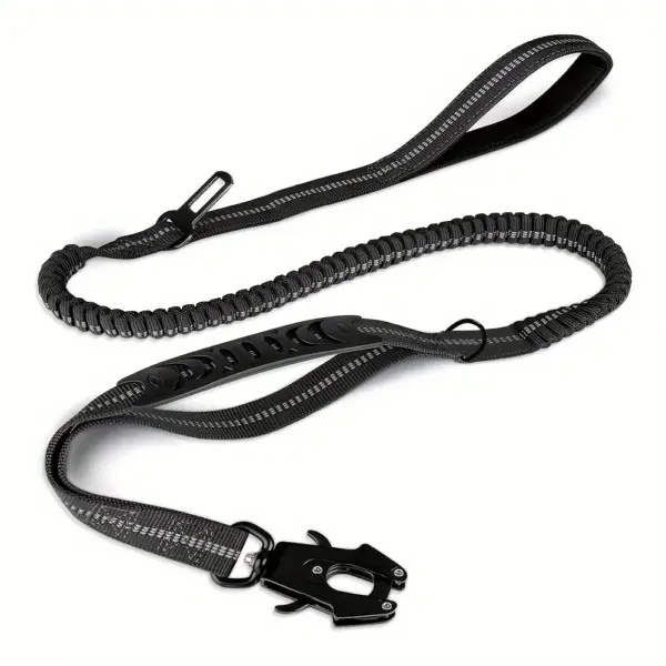 Robuste Hundeleine mit elastischem Bungee für mittelgroße und große Hunde – Stoßdämpfung und Sicherheitsclip im Lieferumfang enthalten - Image 9