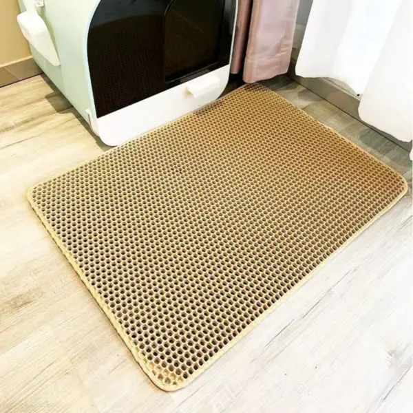 Doppelschichtige Katzenstreu-Matte, rutschfest, wasserdicht, Katzenmatte, Haustier, saubere Katzennatte, Katzentoilettenmatte, Haustier, saubere Katzentoilettenmatte - Image 9