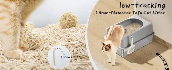 Tofu-Katzenstreu aus Kokokat auf pflanzlicher Basis-biologisch abbaubarer Klumpens treu, staubfrei und leicht zu schöpfen, spülbar, Jasmi - Image 10