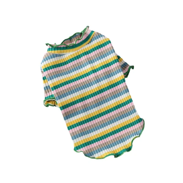 Colorful Stripe Sphynx Cat Vest Shirt for Small Cats Katten Kedi Cotton Puppy Dog Pet Clothes mascotas Clothing ropa para gatos - Image 7