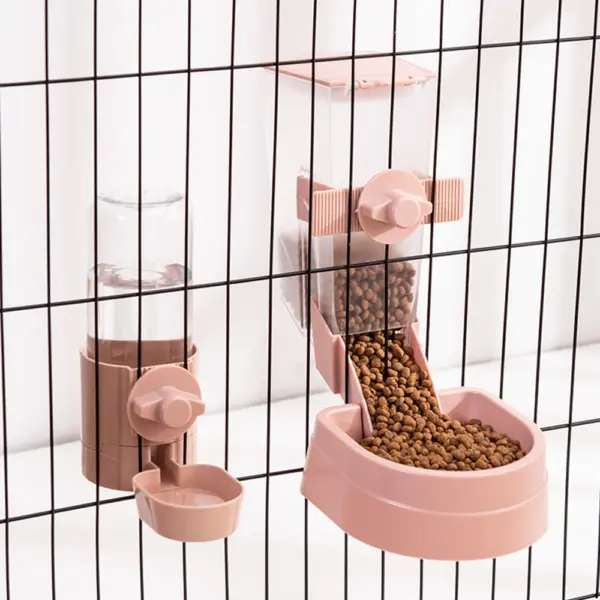 Automatische Pet Schüsseln Käfig Hängen Feeder Pet Wasser Flasche Lebensmittel Behälter Spender Schüssel Für Welpen Katzen Kaninchen Haustier Fütterung Produkt - Image 9