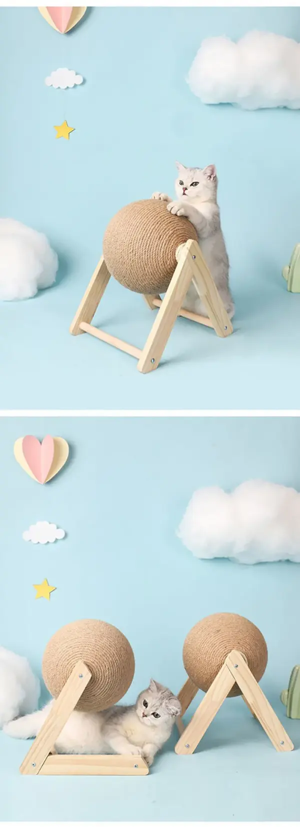 Katze Kratzen Ball Spielzeug Kätzchen Sisal Seil Ball Bord Schleifen Pfoten Spielzeug Katzen Scratcher Tragen-beständig Haustier Möbel liefert - Image 23
