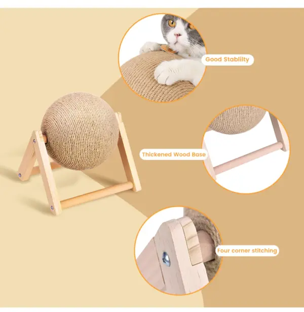 Katze Kratzen Ball Spielzeug Kätzchen Sisal Seil Ball Bord Schleifen Pfoten Spielzeug Katzen Scratcher Tragen-beständig Haustier Möbel liefert - Image 17