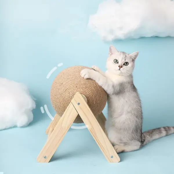 Katze Kratzen Ball Spielzeug Kätzchen Sisal Seil Ball Bord Schleifen Pfoten Spielzeug Katzen Scratcher Tragen-beständig Haustier Möbel liefert - Image 7
