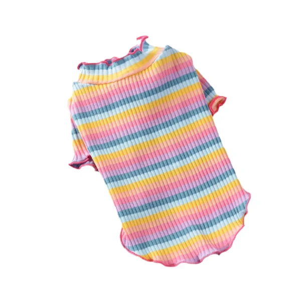 Colorful Stripe Sphynx Cat Vest Shirt for Small Cats Katten Kedi Cotton Puppy Dog Pet Clothes mascotas Clothing ropa para gatos - Image 10