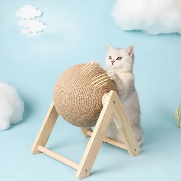 Katze Kratzen Ball Spielzeug Kätzchen Sisal Seil Ball Bord Schleifen Pfoten Spielzeug Katzen Scratcher Tragen-beständig Haustier Möbel liefert - Image 3