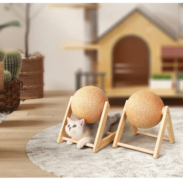 Katze Kratzen Ball Spielzeug Kätzchen Sisal Seil Ball Bord Schleifen Pfoten Spielzeug Katzen Scratcher Tragen-beständig Haustier Möbel liefert - Image 19