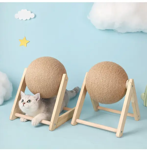 Katze Kratzen Ball Spielzeug Kätzchen Sisal Seil Ball Bord Schleifen Pfoten Spielzeug Katzen Scratcher Tragen-beständig Haustier Möbel liefert - Image 9
