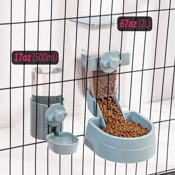 Automatische Pet Schüsseln Käfig Hängen Feeder Pet Wasser Flasche Lebensmittel Behälter Spender Schüssel Für Welpen Katzen Kaninchen Haustier Fütterung Produkt - Image 2