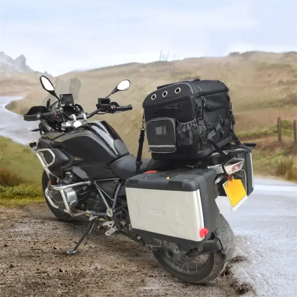 Motorrad Haustier Tasche Haustier Hund Träger mit Beifahrersitz Gepäckträger Für Yamaha MT07 MT09 R1 Für Touring Street Glide Road King - Image 21