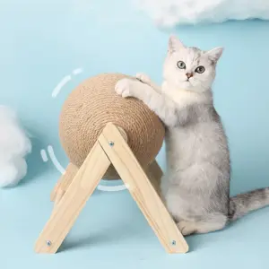 Katze Kratzen Ball Spielzeug Kätzchen Sisal Seil Ball Bord Schleifen Pfoten Spielzeug Katzen Scratcher Tragen-beständig Haustier Möbel liefert