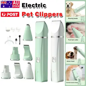 4-in-1 multifunktionale elektrische Hundeknipser für die Pflege Akku-Hunderasierer Clippers Trimmer Geräuscharme Hundesalonwerkzeuge