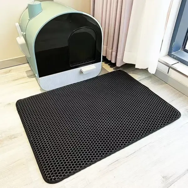 90 x 60 cm große Katzenstreu-Matte, wasserdicht, doppellagig, rutschfest, Katzentoilette, Tablett-Pad, waschbar, langlebig, Haustier-WC-Trainingsmatte - Image 7