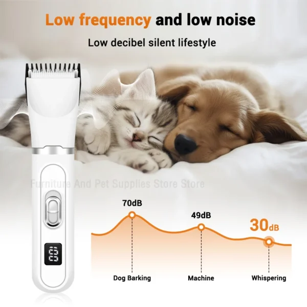 Dog Hair Clippers Grooming Electric Pet Clipper Professional Silent Hair Cutter USB Rechargeable Pet Grooming Clipper - Image 4