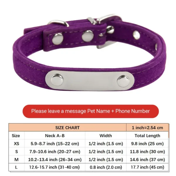 Personalisiertes Katzenhalsband aus weichem Samt, Welpen-Halskettenhalsbänder für Katzen, kleiner Hund, Kätzchen-Zubehör, individueller ID-Name, kostenlose Gravur - Image 10