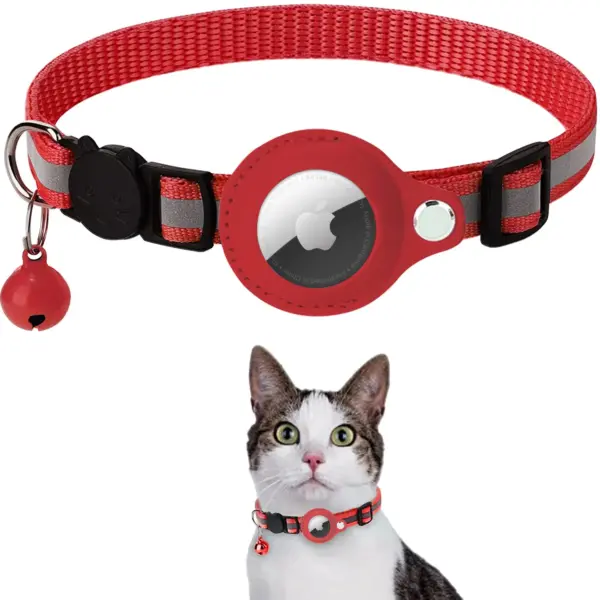 Airtag Case Halsband für Katzen mit Schutzhülle für Anti Lost Locator Tracker Hunde zubehör reflektierende Haustier halsbänder - Image 25