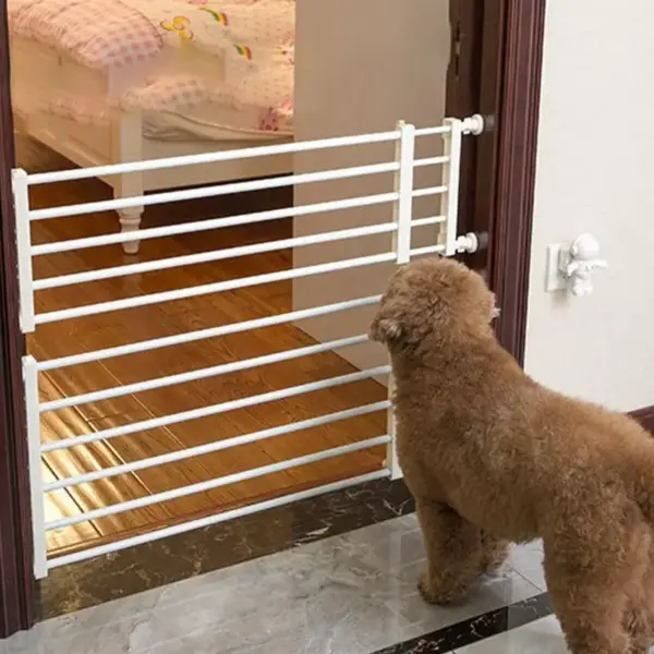 Indoor-Hundetor, einziehbarer freistehender Zaun, nagelfreie, wiederverwendbare Haushaltstür für kleine und mittelgroße Hunde, Welpenzaun, Haustierbedarf - Image 2