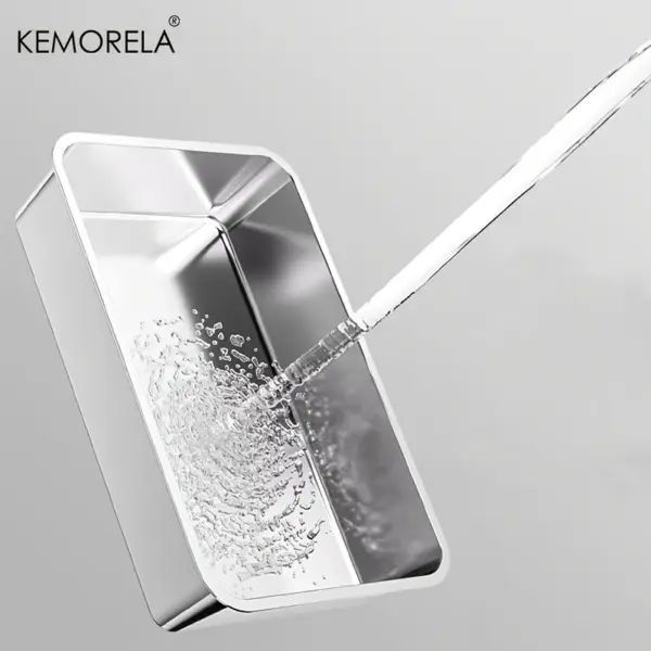 KEMORELA Katzentoilette aus Edelstahl, extra große, hochseitige Katzentoilette aus Metall für große Katzen, antihaftbeschichtet, geruchshemmend, auslaufsicher - Image 4