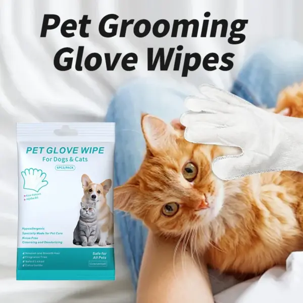 Reinigungs tücher Handschuhe für Hund und Katze, Haustier Bade tücher reinigen & desodor ieren, Hunde tücher für Körper pfoten Hintern tägliche Pflege, Katzen bräutigam - Image 11