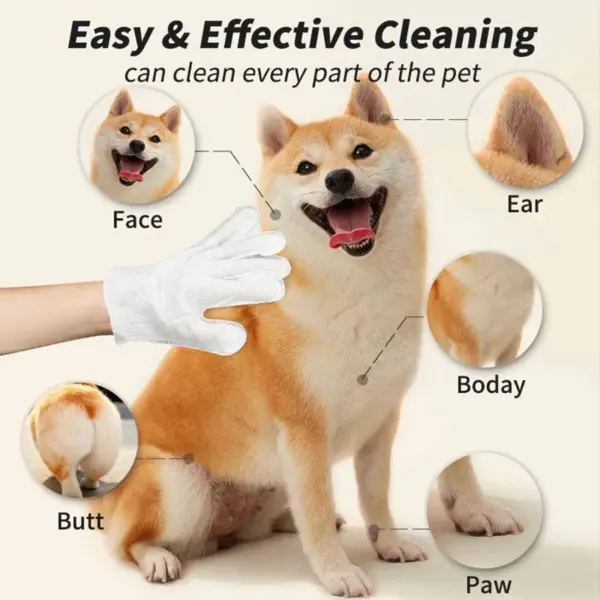 Reinigungs tücher Handschuhe für Hund und Katze, Haustier Bade tücher reinigen & desodor ieren, Hunde tücher für Körper pfoten Hintern tägliche Pflege, Katzen bräutigam - Image 9