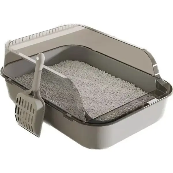 Kitty Sandbox Katzentoilette, halbgeschlossen, spritzwassergeschützt, Katzentoilette, Reinigungsbecken, Zubehör, Haustiertoilette, Kätzchenablage, Bettpfanne - Image 6