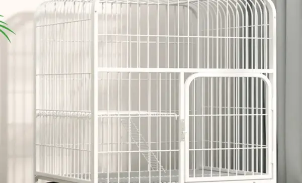 Katzen käfig Villa Hund Haustier Hunde käfige Haus auslaufs ichere Pfanne Metall Hunde kiste mit Tür abnehmbare Tablett Zwinger auf Rädern Haustier möbel - Image 24