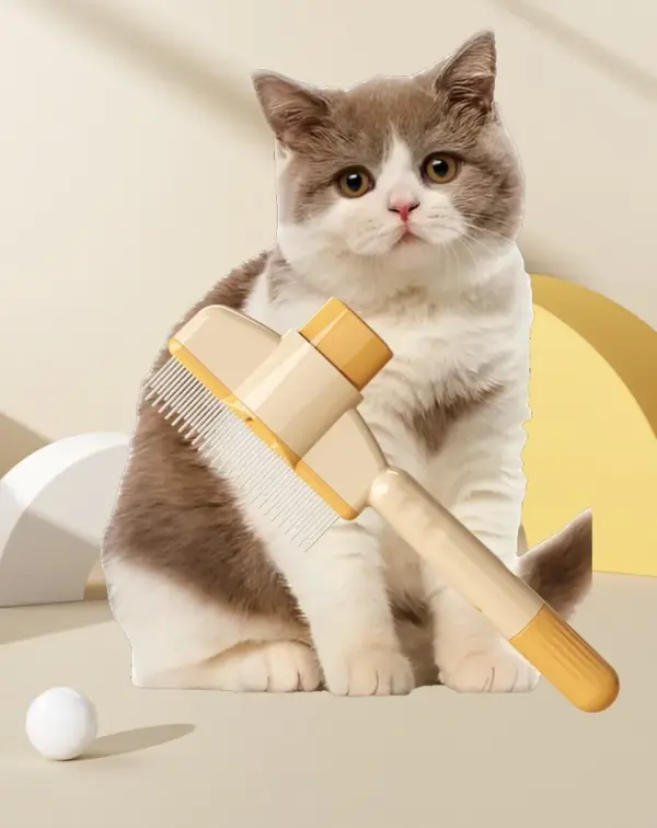 Hundekamm, Tierhaarentferner, Ein-Knopf-Hundebürste, selbstreinigende Katzenbürste, Massagekämme für Hundepflegebürsten für Haustierprodukte - Image 11