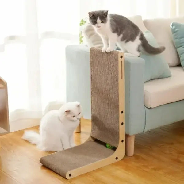 Katzenkratzbrett, Katzenspielzeug, Holz, verschleißfest und kratzfest, Pfosten, Katzenmöbel, Training, Schleifklaue, Spielzeug, Sofa - Image 4