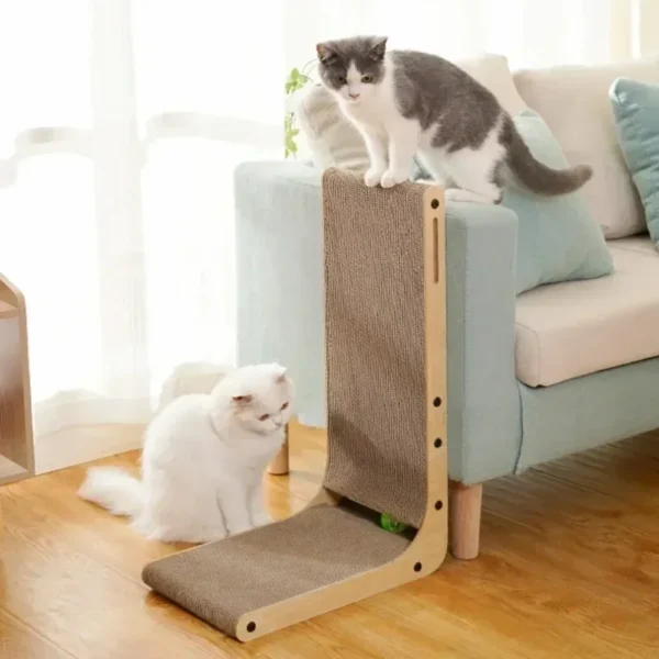 Cat Scratching Board Cat Toys  Wooden  Wear-resistant  and Scratch-resistant Post Cat Furniture Training Grinding Claw Toys Sofa - Image 4