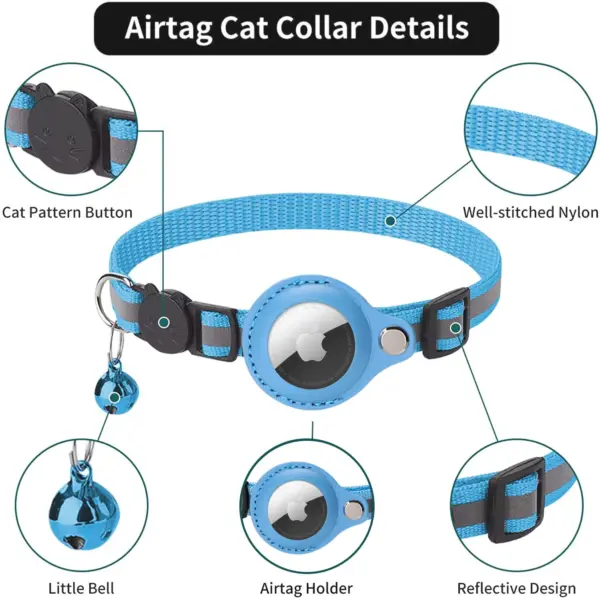 Airtag Case Halsband für Katzen mit Schutzhülle für Anti Lost Locator Tracker Hunde zubehör reflektierende Haustier halsbänder - Image 15
