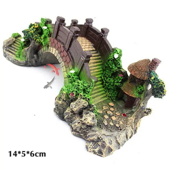 Aquarium Künstliche Brücke Harz Landschaft Dekoration Brücke Aquarium Ausrüstung Zubehör Ornament Höhle Aquatische Haustier Fisch - Image 6