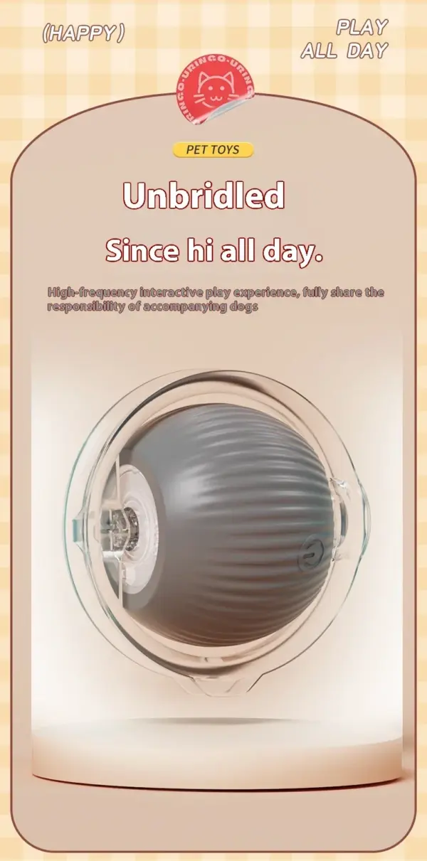 Interaktiver Katzenspielzeugball, automatischer elektrischer rollender Ball, Spielzeug für Katzen/Kätzchen, Haustiere, intelligenter automatischer Teaser, USB wiederaufladbar - Image 30