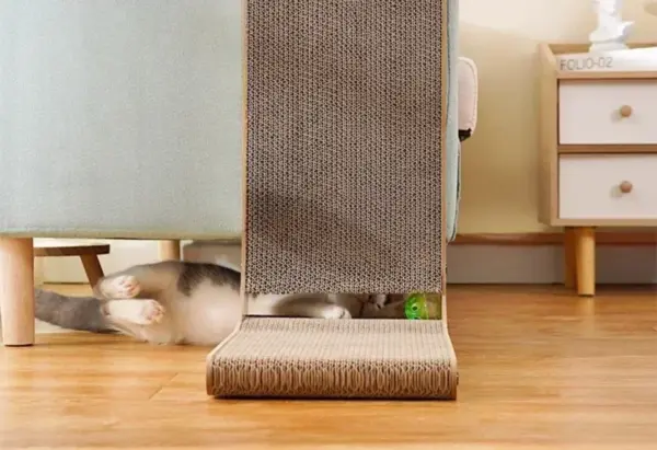 Katzenkratzbrett, Katzenspielzeug, Holz, verschleißfest und kratzfest, Pfosten, Katzenmöbel, Training, Schleifklaue, Spielzeug, Sofa - Image 36