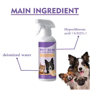 2024 Neues Haustier-Linderungs-Hautspray, lindert Juckreiz bei Hunden und Katzen, Milben entfernend, juckreizlindernd, 60 ml