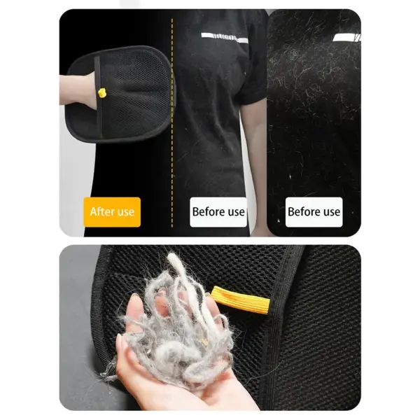 Haustierpflege-Handschuhe, statische Entstaubungsbürste, Haustierhaarentferner-Bürste, Entfernung von Hunde- und Katzenhaaren von Sofa, Teppich, Kleidung, Haustierbedarf - Image 6