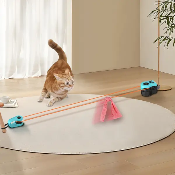 Katzenspielzeug für Katzen im Innenbereich, interaktives Katzenspielzeug, Radtrainer, neues Katzenlaufband für den Innenbereich, einstellbare Geschwindigkeit, simuliertes Jagdspielzeug - Image 10