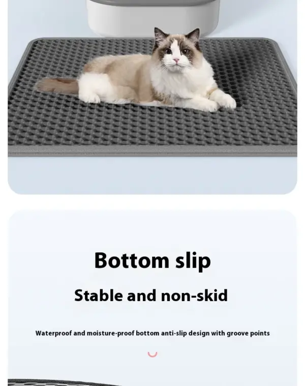90 x 60 cm große Katzenstreu-Matte, wasserdicht, doppellagig, rutschfest, Katzentoilette, Tablett-Pad, waschbar, langlebig, Haustier-WC-Trainingsmatte - Image 20