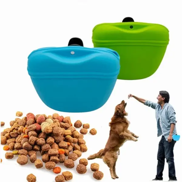 Pet Fütterung Tasche Training Hundefutter Tasche Tragbare Silikon Snack Beutel Im Freien Zu Fuß Hunde Hängen Stil Waistpack Pet Produkte - Image 2