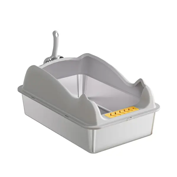 20 cm lange Katzentoilette aus Edelstahl, halbgeschlossen, auslaufsicher und geruchsdicht, leicht zu reinigen. Geeignet für mehrere Katzenhaushalt - Image 10
