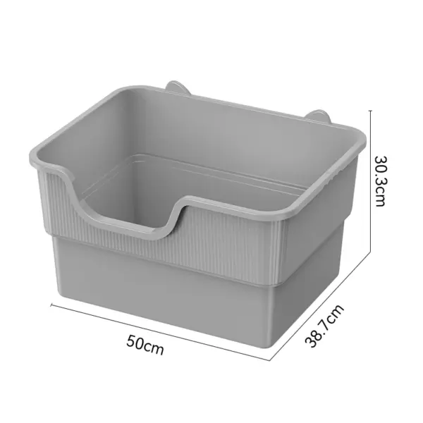 Amicura Cura Lite Katzentoilette, halbgeschlossen, spritzwassergeschütztes Katzentoilette, Reinigung, extragroße Katzentoilette, Haustiertablett, Bettpfanne - Image 6