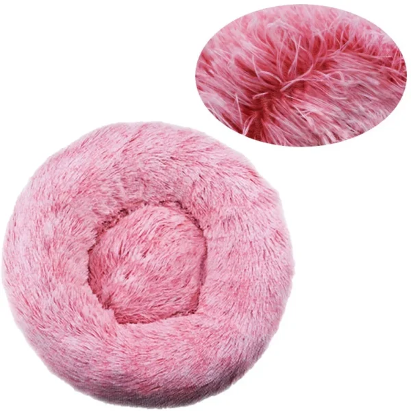 40-90cm Round Pet Bed for Large Dog Bed Super Soft Cat Bed Long Plush Dog House for Medium Dog House Winter Warm Sleeping - Image 8