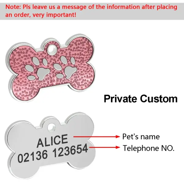 Personalisiertes Namensschild für Hunde und Katzen, glitzernde Strasssteine, Welpen, Kätzchen, Anti-Verlust-Haustierhalsband, Zubehör, kostenlose gravierte Haustierprodukte - Image 45
