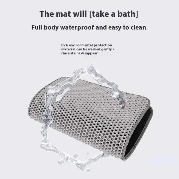 90 x 60 cm große Katzenstreu-Matte, wasserdicht, doppellagig, rutschfest, Katzentoilette, Tablett-Pad, waschbar, langlebig, Haustier-WC-Trainingsmatte - Image 5