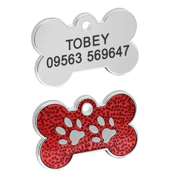 Personalisiertes Namensschild für Hunde und Katzen, glitzernde Strasssteine, Welpen, Kätzchen, Anti-Verlust-Haustierhalsband, Zubehör, kostenlose gravierte Haustierprodukte - Image 16