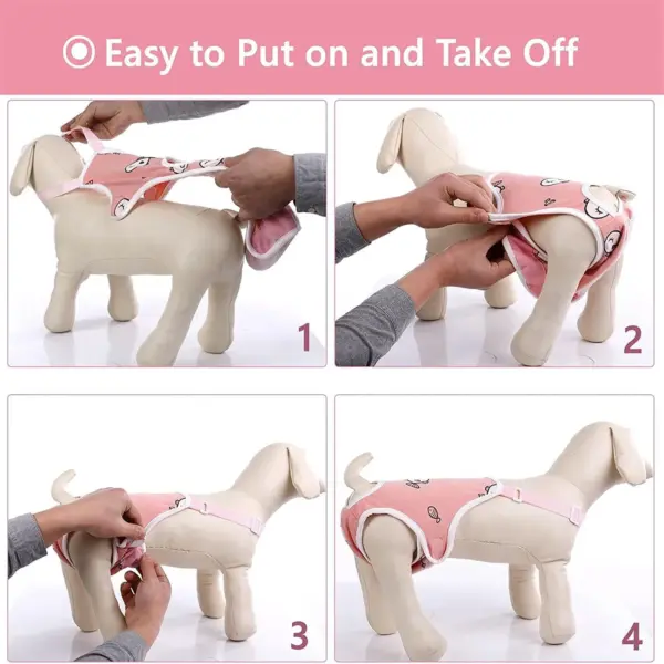 Hundewindel-Hygienehöschen mit Hosenträgern, physiologische Haustierhose, verstellbare, bequeme Unterwäsche für Hunde - Image 4