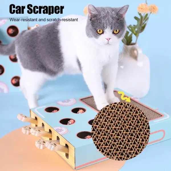 Katzenspielbox, Labyrinth, interaktiv, pädagogisch, Katze, Hit Gophers, lustiger Katzenstab, 3-in-1-Katzenspielzeug, Verfolgungsjagd, Maus mit Kratzbaum - Image 3
