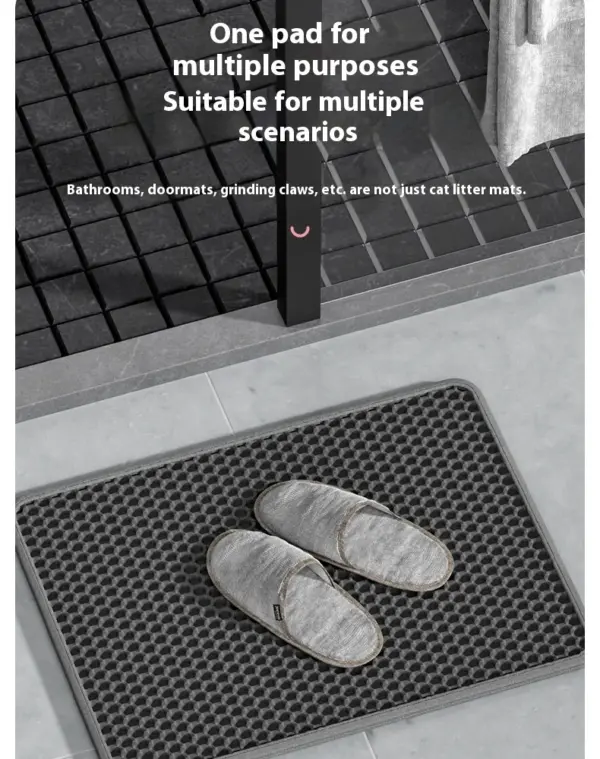 90 x 60 cm große Katzenstreu-Matte, wasserdicht, doppellagig, rutschfest, Katzentoilette, Tablett-Pad, waschbar, langlebig, Haustier-WC-Trainingsmatte - Image 22