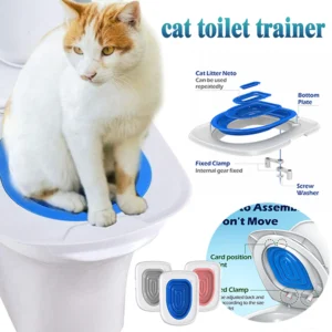 Pet Cat and Dog Toilet Training Artifact Kit Sand Tray Toilet Removable Reusable Trainer Toilet Pet Cleaning Training Products