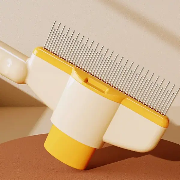 Hundekamm, Tierhaarentferner, Ein-Knopf-Hundebürste, selbstreinigende Katzenbürste, Massagekämme für Hundepflegebürsten für Haustierprodukte - Image 5