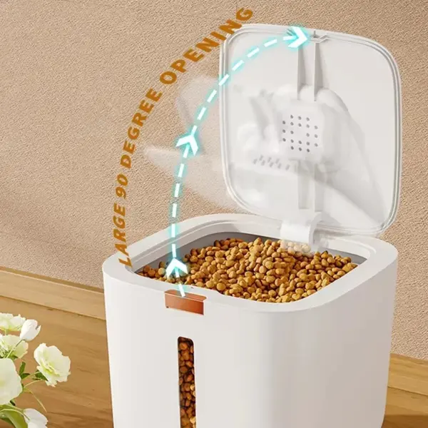Aufbewahrungseimer für Tiernahrung, versiegelt, feuchtigkeitsbeständig, Eimer für Katzenfutter, abschließbarer Deckel, Eimer für Tierfutter, großer Aufbewahrungseimer für Katzenfutter und - Image 5